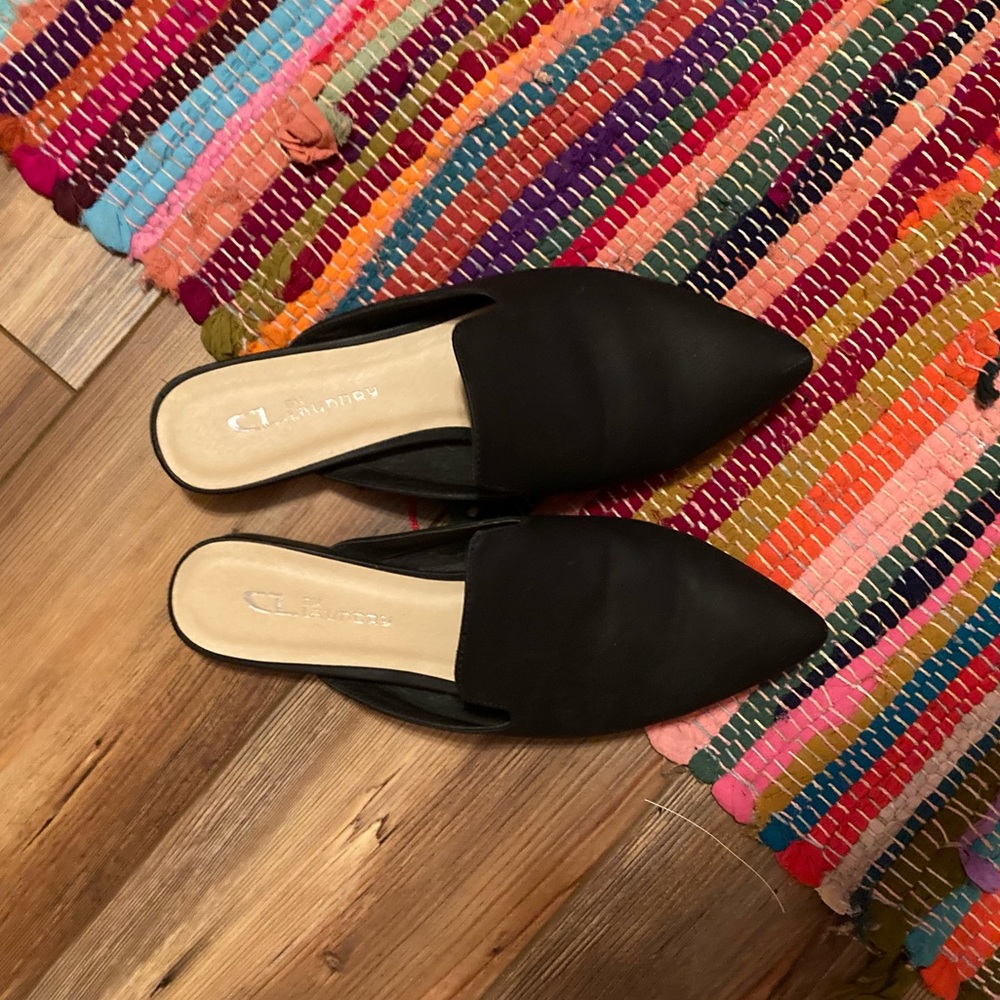 Chinese Laundry Black Mules Size 8